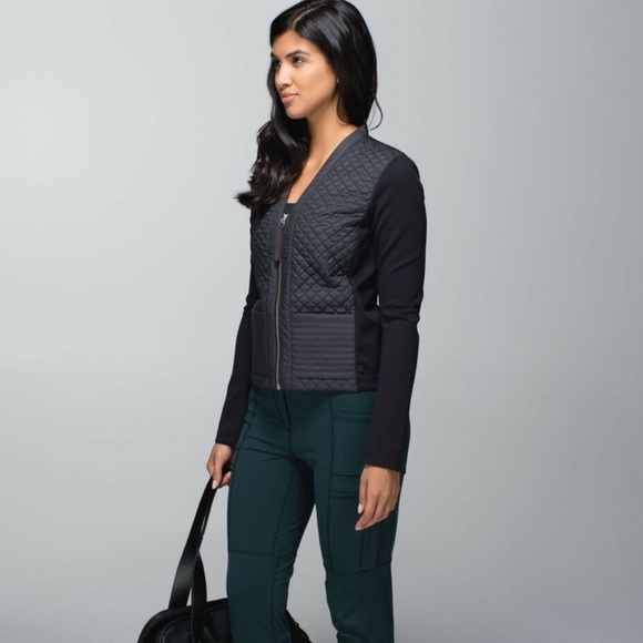 Lululemon Quilted Jacket Black Cardigan 